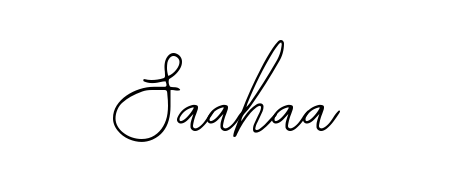 A stylish, flowing autograph style designed for name Saahaa using Bearetta-2O07w typography. Perfect for digital creative projects. Saahaa signature style 12 images and pictures png