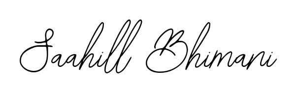 A classic penmanship look for Saahill Bhimani. The Bearetta-2O07w font brings timeless elegance and confidence to every signed document. Saahill Bhimani signature style 12 images and pictures png