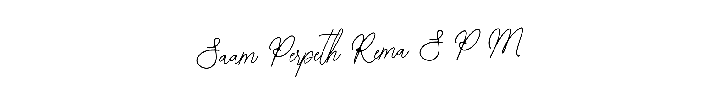 Similarly Bearetta-2O07w is the best handwritten signature design. Signature creator online .You can use it as an online autograph creator for name Saam Perpeth Rema S P M. Saam Perpeth Rema S P M signature style 12 images and pictures png