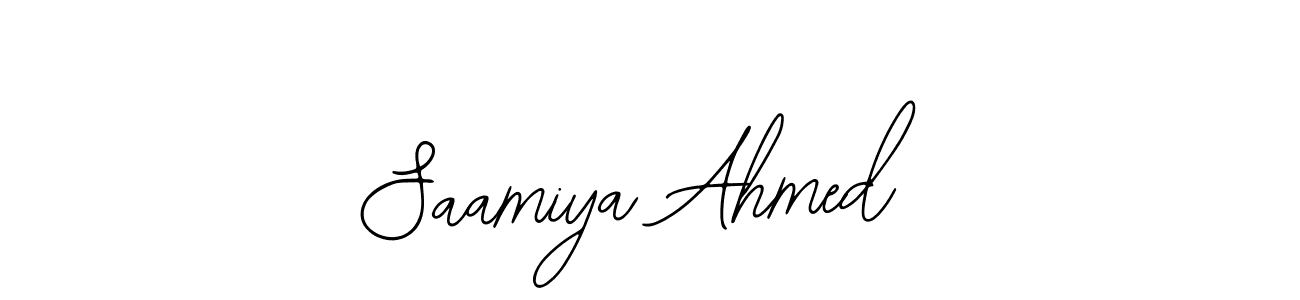 How to make Saamiya Ahmed signature? Bearetta-2O07w is a professional autograph style. Create handwritten signature for Saamiya Ahmed name. Saamiya Ahmed signature style 12 images and pictures png