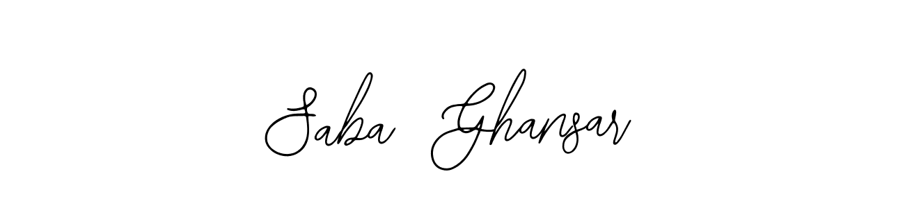 Use a signature maker to create a handwritten signature online. With this signature software, you can design (Bearetta-2O07w) your own signature for name Saba  Ghansar. Saba  Ghansar signature style 12 images and pictures png