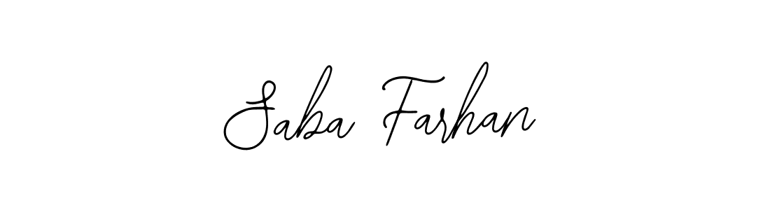 How to make Saba Farhan signature? Bearetta-2O07w is a professional autograph style. Create handwritten signature for Saba Farhan name. Saba Farhan signature style 12 images and pictures png