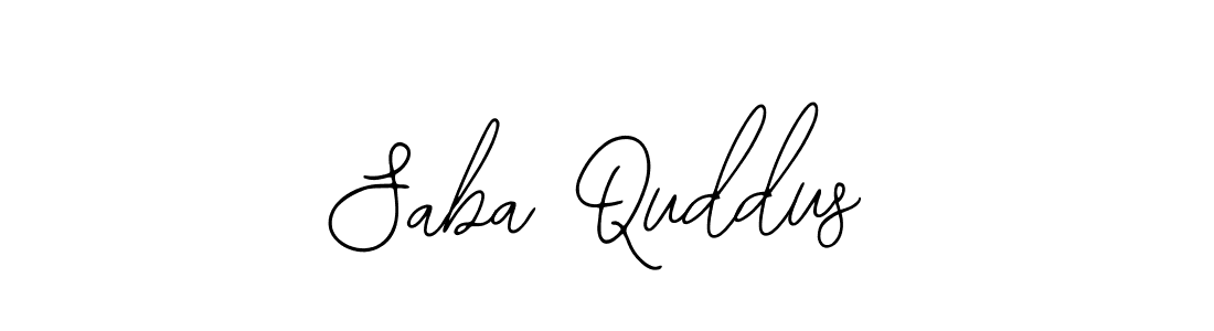 You should practise on your own different ways (Bearetta-2O07w) to write your name (Saba Quddus) in signature. don't let someone else do it for you. Saba Quddus signature style 12 images and pictures png