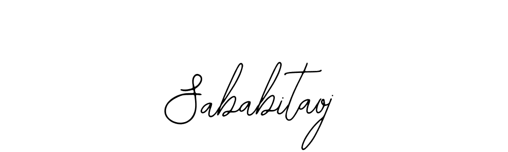 How to make Sababitaoj name signature. Use Bearetta-2O07w style for creating short signs online. This is the latest handwritten sign. Sababitaoj signature style 12 images and pictures png