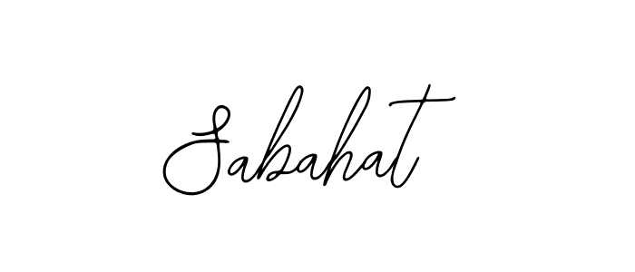 You should practise on your own different ways (Bearetta-2O07w) to write your name (Sabahat) in signature. don't let someone else do it for you. Sabahat signature style 12 images and pictures png