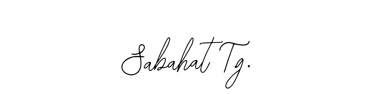 The best way (Bearetta-2O07w) to make a short signature is to pick only two or three words in your name. The name Sabahat T.g. include a total of six letters. For converting this name. Sabahat T.g. signature style 12 images and pictures png