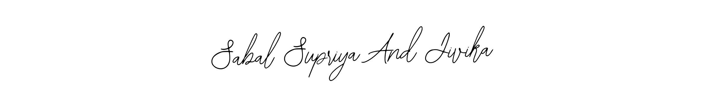 Use a signature maker to create a handwritten signature online. With this signature software, you can design (Bearetta-2O07w) your own signature for name Sabal Supriya And Jivika. Sabal Supriya And Jivika signature style 12 images and pictures png