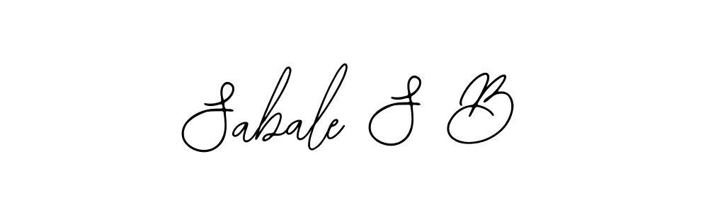 You should practise on your own different ways (Bearetta-2O07w) to write your name (Sabale S B) in signature. don't let someone else do it for you. Sabale S B signature style 12 images and pictures png