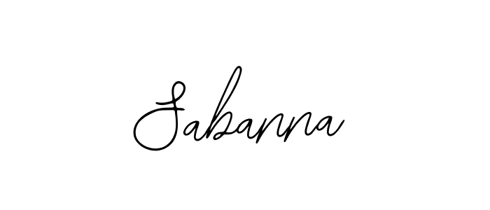 How to make Sabanna name signature. Use Bearetta-2O07w style for creating short signs online. This is the latest handwritten sign. Sabanna signature style 12 images and pictures png