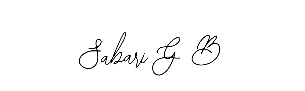 Design your own signature with our free online signature maker. With this signature software, you can create a handwritten (Bearetta-2O07w) signature for name Sabari G B. Sabari G B signature style 12 images and pictures png