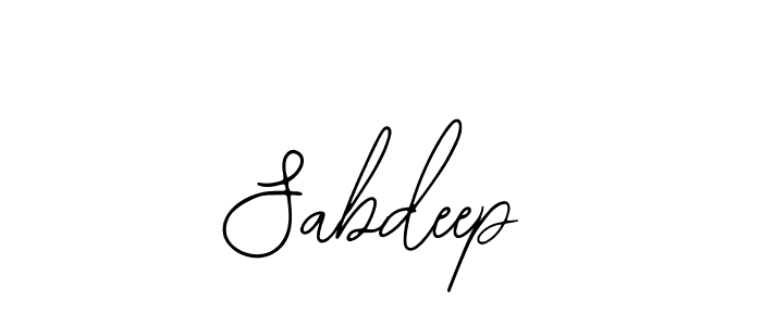 How to make Sabdeep name signature. Use Bearetta-2O07w style for creating short signs online. This is the latest handwritten sign. Sabdeep signature style 12 images and pictures png