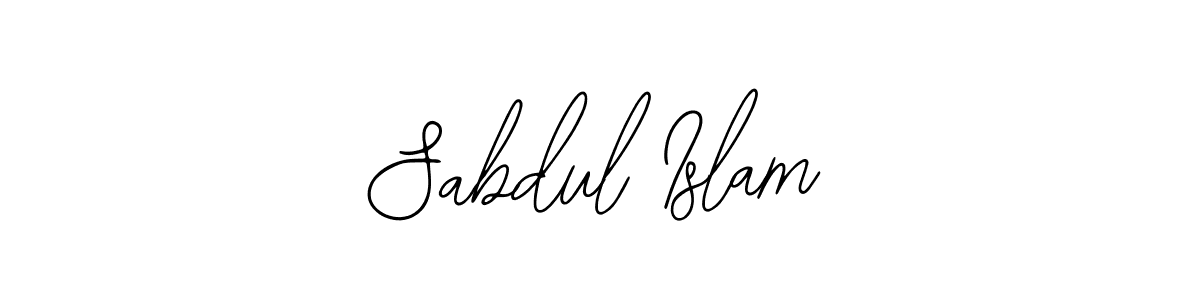 Create a beautiful signature design for name Sabdul Islam. With this signature (Bearetta-2O07w) fonts, you can make a handwritten signature for free. Sabdul Islam signature style 12 images and pictures png