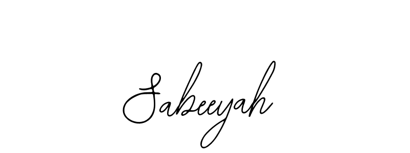 The best way (Bearetta-2O07w) to make a short signature is to pick only two or three words in your name. The name Sabeeyah include a total of six letters. For converting this name. Sabeeyah signature style 12 images and pictures png