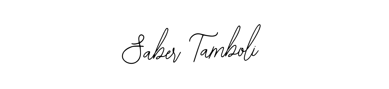 Design your own signature with our free online signature maker. With this signature software, you can create a handwritten (Bearetta-2O07w) signature for name Saber Tamboli. Saber Tamboli signature style 12 images and pictures png