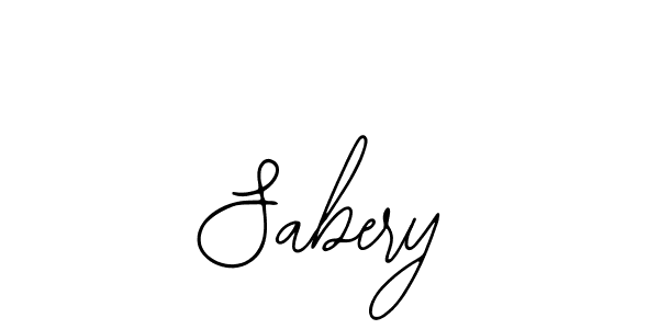 How to make Sabery name signature. Use Bearetta-2O07w style for creating short signs online. This is the latest handwritten sign. Sabery signature style 12 images and pictures png