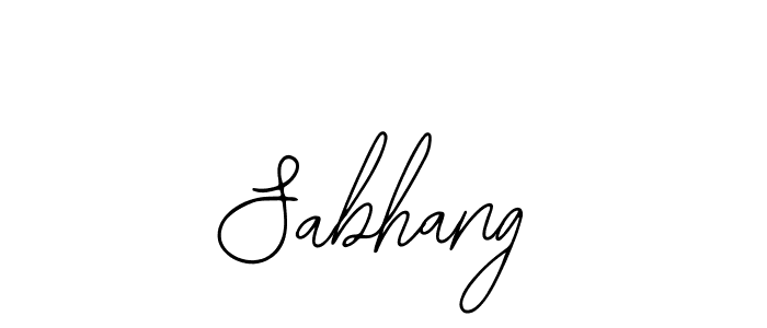 You should practise on your own different ways (Bearetta-2O07w) to write your name (Sabhang) in signature. don't let someone else do it for you. Sabhang signature style 12 images and pictures png