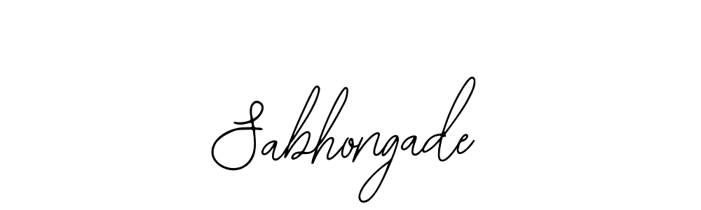 Sabhongade stylish signature style. Best Handwritten Sign (Bearetta-2O07w) for my name. Handwritten Signature Collection Ideas for my name Sabhongade. Sabhongade signature style 12 images and pictures png