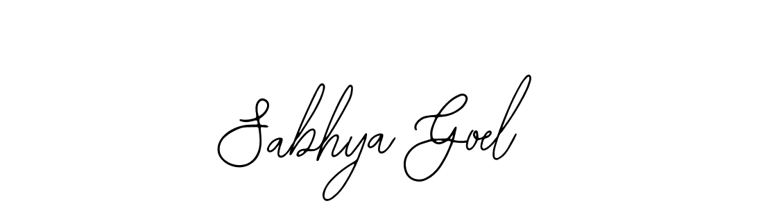 Use a signature maker to create a handwritten signature online. With this signature software, you can design (Bearetta-2O07w) your own signature for name Sabhya Goel. Sabhya Goel signature style 12 images and pictures png