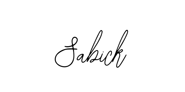 How to make Sabick signature? Bearetta-2O07w is a professional autograph style. Create handwritten signature for Sabick name. Sabick signature style 12 images and pictures png