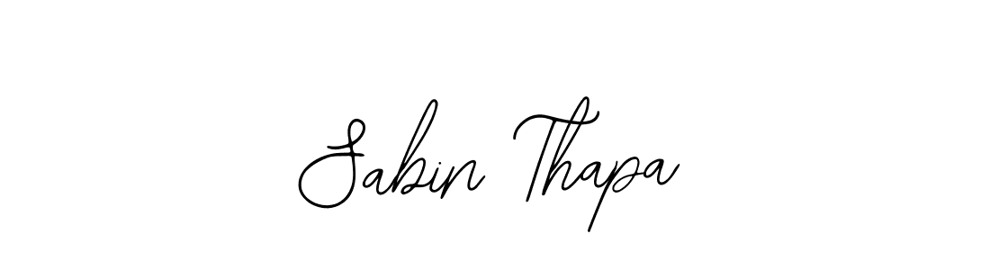 How to make Sabin Thapa name signature. Use Bearetta-2O07w style for creating short signs online. This is the latest handwritten sign. Sabin Thapa signature style 12 images and pictures png