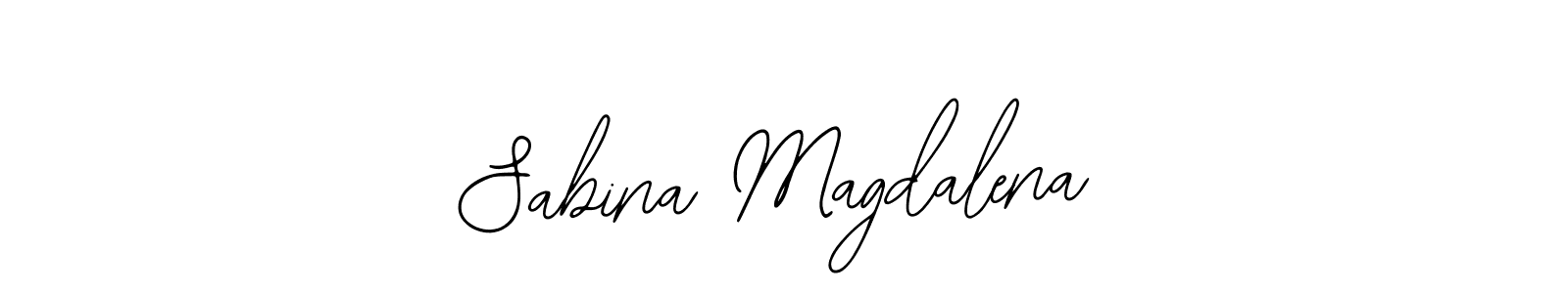 You should practise on your own different ways (Bearetta-2O07w) to write your name (Sabina Magdalena) in signature. don't let someone else do it for you. Sabina Magdalena signature style 12 images and pictures png