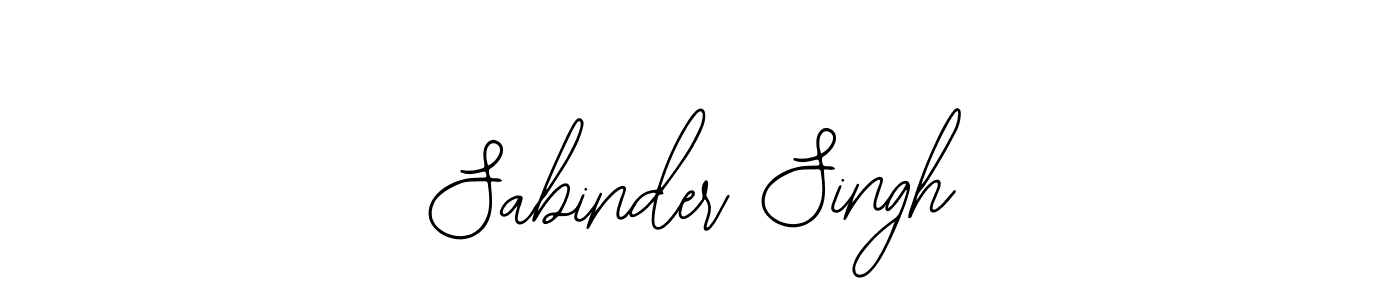 Design your own signature with our free online signature maker. With this signature software, you can create a handwritten (Bearetta-2O07w) signature for name Sabinder Singh. Sabinder Singh signature style 12 images and pictures png