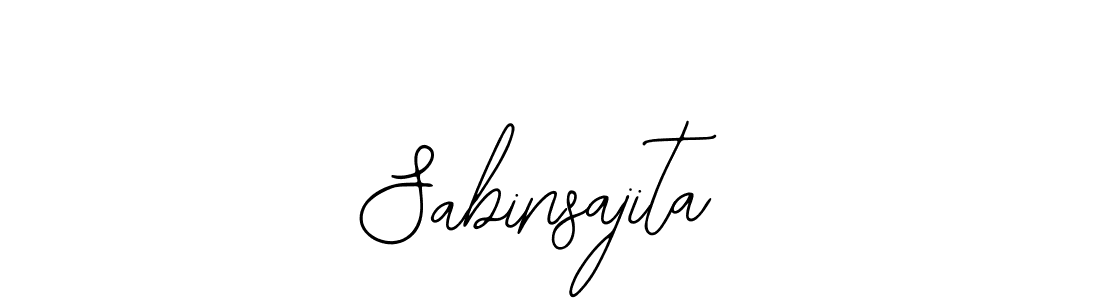 How to make Sabinsajita name signature. Use Bearetta-2O07w style for creating short signs online. This is the latest handwritten sign. Sabinsajita signature style 12 images and pictures png