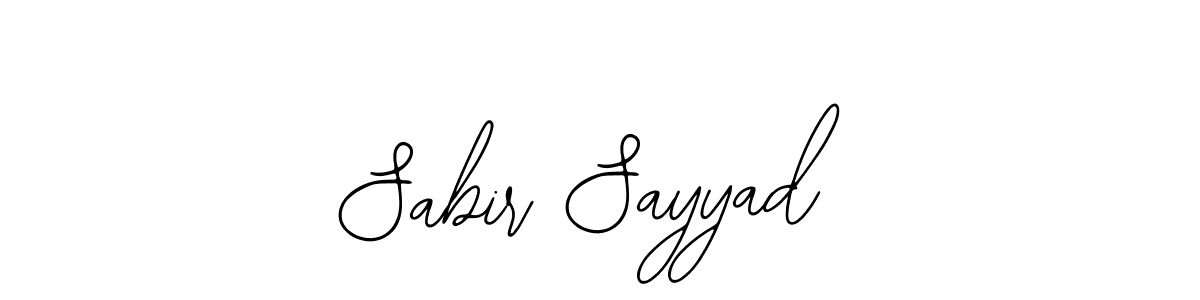 Design your own signature with our free online signature maker. With this signature software, you can create a handwritten (Bearetta-2O07w) signature for name Sabir Sayyad. Sabir Sayyad signature style 12 images and pictures png