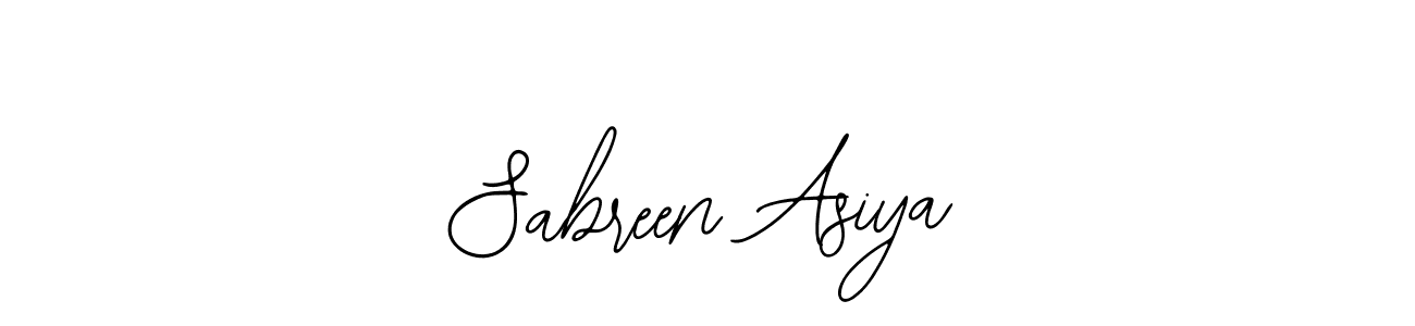 Make a beautiful signature design for name Sabreen Asiya. With this signature (Bearetta-2O07w) style, you can create a handwritten signature for free. Sabreen Asiya signature style 12 images and pictures png
