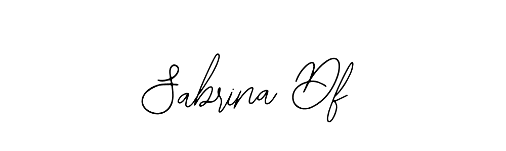 How to make Sabrina Df name signature. Use Bearetta-2O07w style for creating short signs online. This is the latest handwritten sign. Sabrina Df signature style 12 images and pictures png