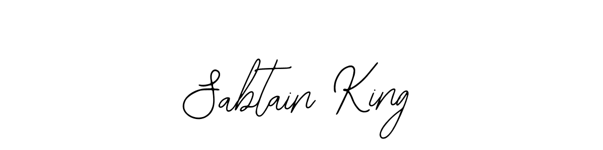 The best way (Bearetta-2O07w) to make a short signature is to pick only two or three words in your name. The name Sabtain King include a total of six letters. For converting this name. Sabtain King signature style 12 images and pictures png