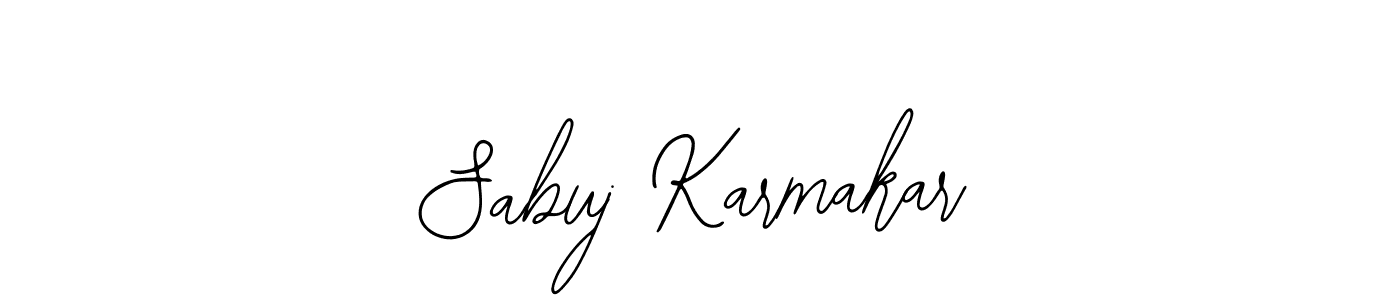 The best way (Bearetta-2O07w) to make a short signature is to pick only two or three words in your name. The name Sabuj Karmakar include a total of six letters. For converting this name. Sabuj Karmakar signature style 12 images and pictures png