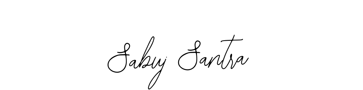 How to make Sabuj Santra name signature. Use Bearetta-2O07w style for creating short signs online. This is the latest handwritten sign. Sabuj Santra signature style 12 images and pictures png