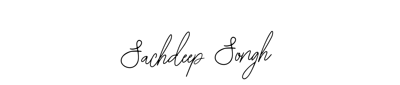 How to make Sachdeep Songh name signature. Use Bearetta-2O07w style for creating short signs online. This is the latest handwritten sign. Sachdeep Songh signature style 12 images and pictures png