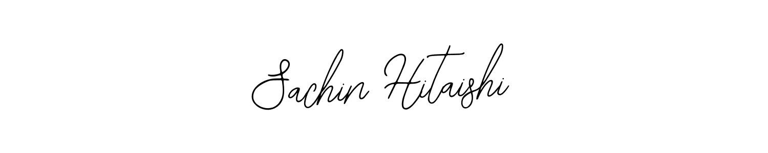 How to make Sachin Hitaishi name signature. Use Bearetta-2O07w style for creating short signs online. This is the latest handwritten sign. Sachin Hitaishi signature style 12 images and pictures png