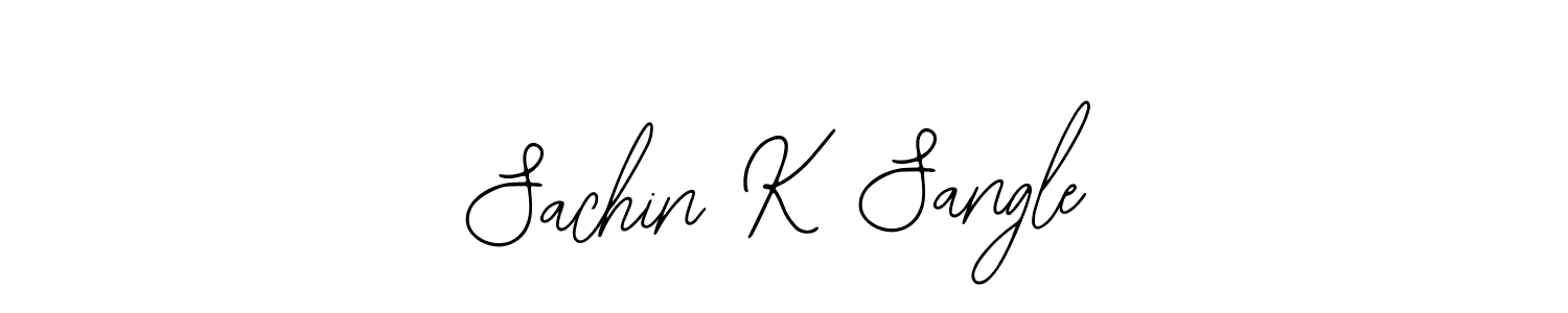 The best way (Bearetta-2O07w) to make a short signature is to pick only two or three words in your name. The name Sachin K Sangle include a total of six letters. For converting this name. Sachin K Sangle signature style 12 images and pictures png