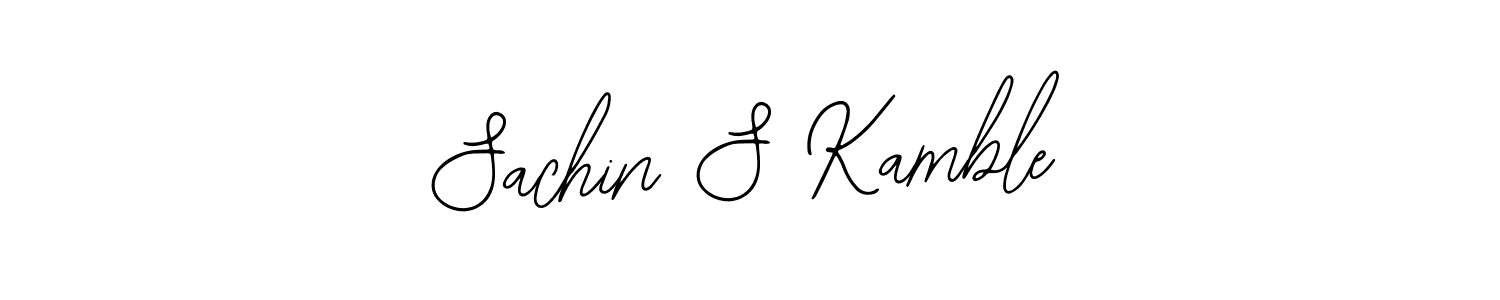 How to make Sachin S Kamble name signature. Use Bearetta-2O07w style for creating short signs online. This is the latest handwritten sign. Sachin S Kamble signature style 12 images and pictures png