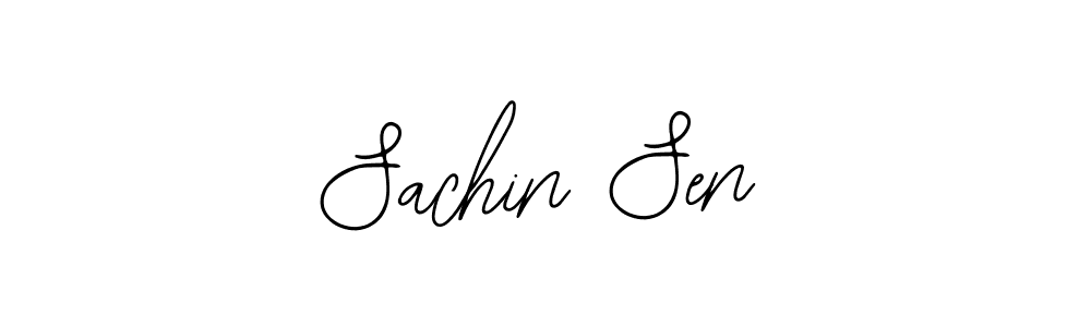 You should practise on your own different ways (Bearetta-2O07w) to write your name (Sachin Sen) in signature. don't let someone else do it for you. Sachin Sen signature style 12 images and pictures png