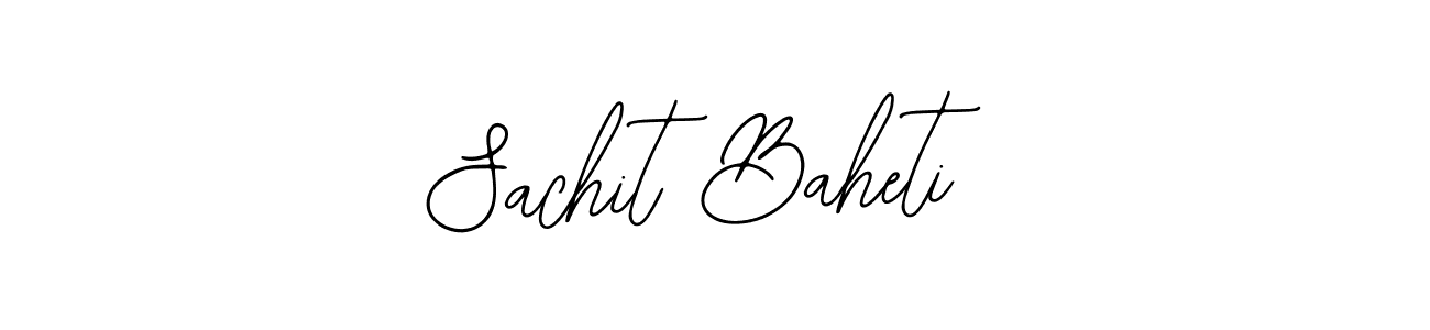 How to make Sachit Baheti name signature. Use Bearetta-2O07w style for creating short signs online. This is the latest handwritten sign. Sachit Baheti signature style 12 images and pictures png