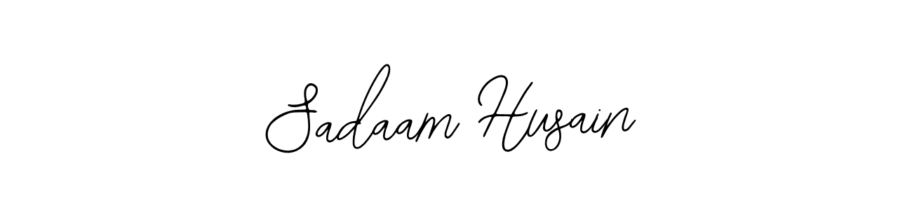 You should practise on your own different ways (Bearetta-2O07w) to write your name (Sadaam Husain) in signature. don't let someone else do it for you. Sadaam Husain signature style 12 images and pictures png
