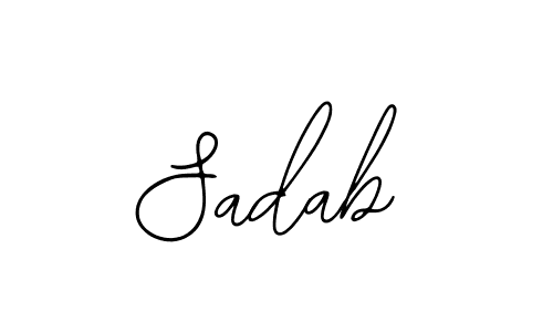 How to make Sadab name signature. Use Bearetta-2O07w style for creating short signs online. This is the latest handwritten sign. Sadab signature style 12 images and pictures png