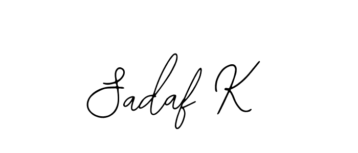 How to make Sadaf K signature? Bearetta-2O07w is a professional autograph style. Create handwritten signature for Sadaf K name. Sadaf K signature style 12 images and pictures png