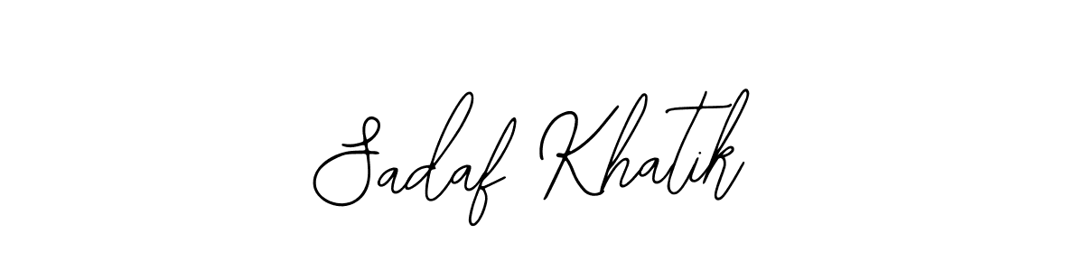 if you are searching for the best signature style for your name Sadaf Khatik. so please give up your signature search. here we have designed multiple signature styles  using Bearetta-2O07w. Sadaf Khatik signature style 12 images and pictures png