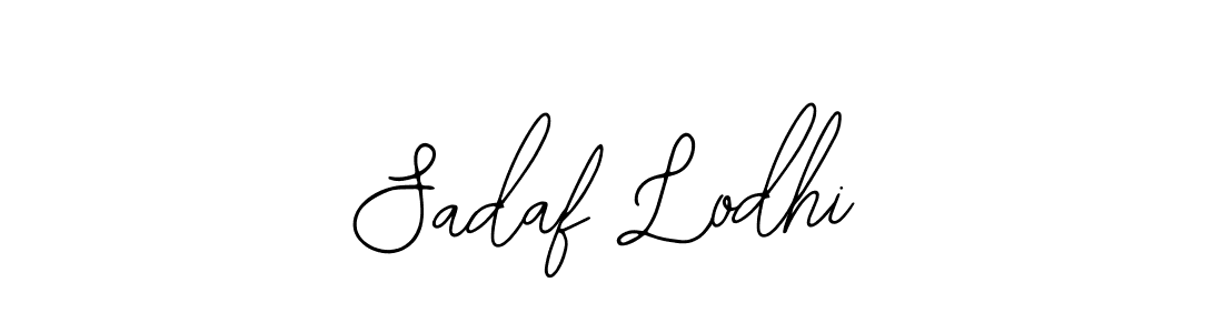 How to make Sadaf Lodhi name signature. Use Bearetta-2O07w style for creating short signs online. This is the latest handwritten sign. Sadaf Lodhi signature style 12 images and pictures png