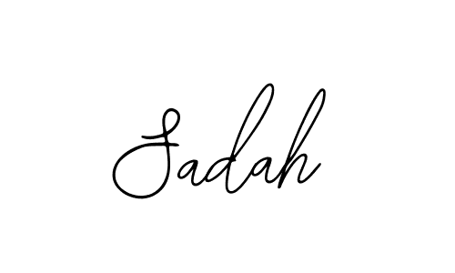 Use a signature maker to create a handwritten signature online. With this signature software, you can design (Bearetta-2O07w) your own signature for name Sadah. Sadah signature style 12 images and pictures png