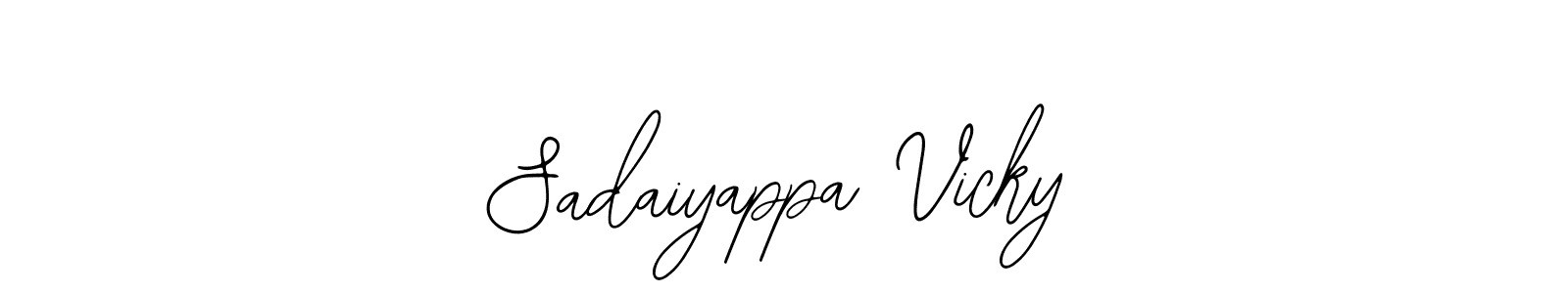 The best way (Bearetta-2O07w) to make a short signature is to pick only two or three words in your name. The name Sadaiyappa Vicky include a total of six letters. For converting this name. Sadaiyappa Vicky signature style 12 images and pictures png