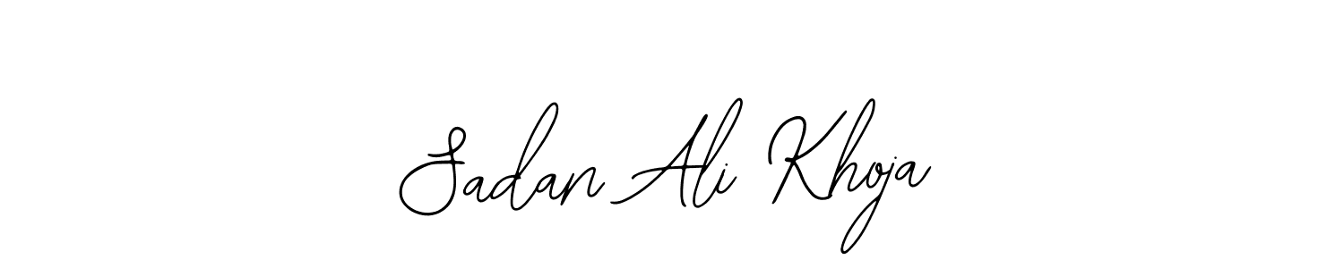 The best way (Bearetta-2O07w) to make a short signature is to pick only two or three words in your name. The name Sadan Ali Khoja include a total of six letters. For converting this name. Sadan Ali Khoja signature style 12 images and pictures png