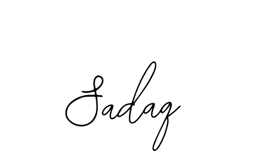 Design your own signature with our free online signature maker. With this signature software, you can create a handwritten (Bearetta-2O07w) signature for name Sadaq. Sadaq signature style 12 images and pictures png