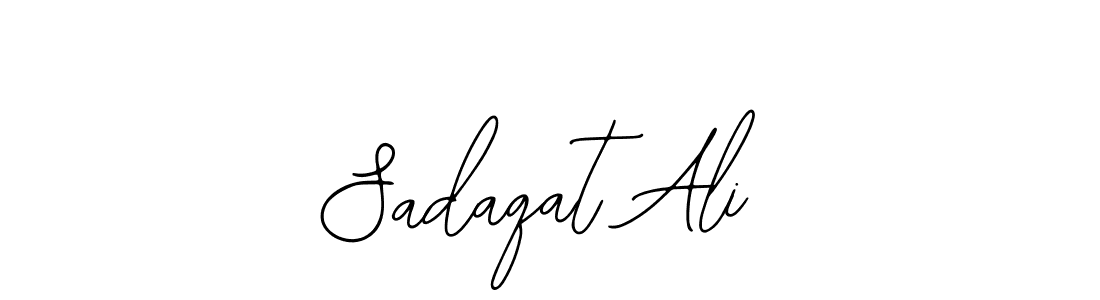 How to make Sadaqat Ali name signature. Use Bearetta-2O07w style for creating short signs online. This is the latest handwritten sign. Sadaqat Ali signature style 12 images and pictures png