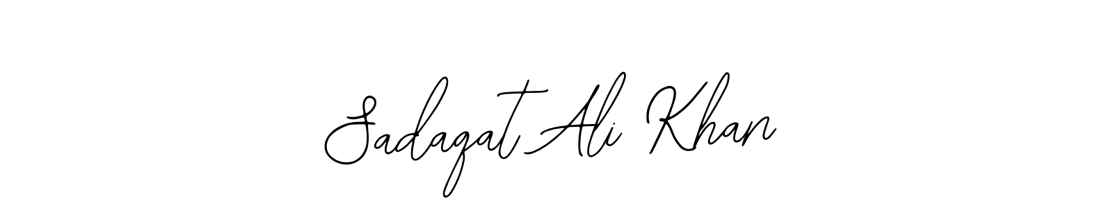 Similarly Bearetta-2O07w is the best handwritten signature design. Signature creator online .You can use it as an online autograph creator for name Sadaqat Ali Khan. Sadaqat Ali Khan signature style 12 images and pictures png